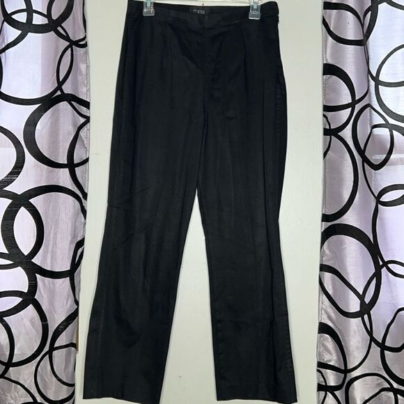 Vintage Riveted by Lee Black slacks size 8 long - Picture 1 of 8